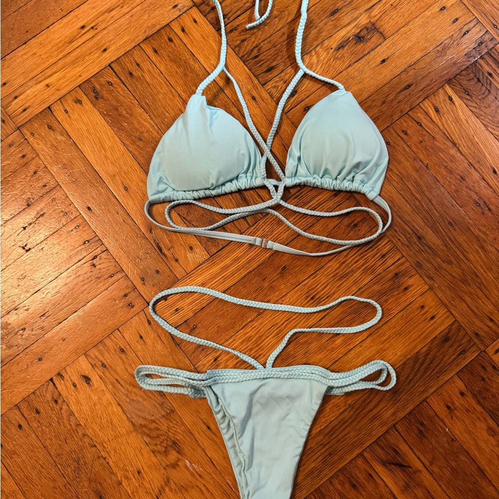Zaful Light Blue Bikini Set